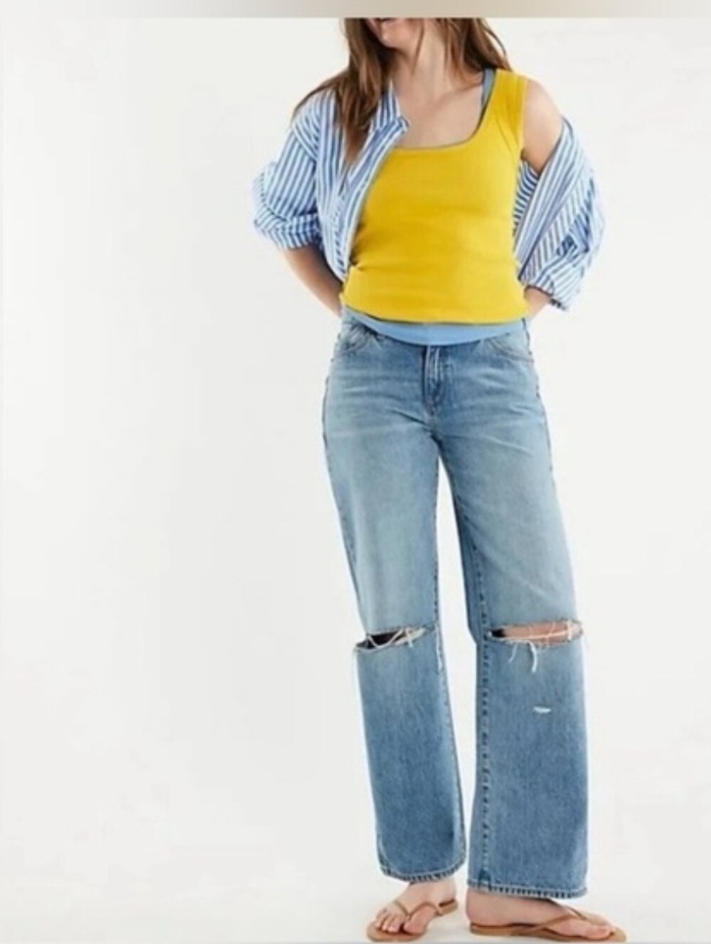 🍁 NWOT| Free People ♡  We The Free Hummingbird Tank in Beehive Yellow